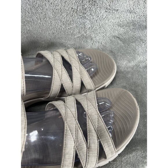 Skechers Women’s 10 The Go Flex Finest Strappy Sandals Beige Adjustable Cushion - Picture 3 of 8